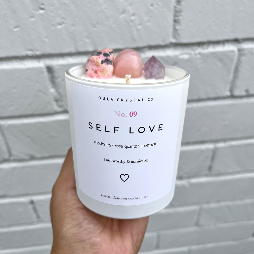 Self-Love Candle | Sparkle Effect – oulacrystalco